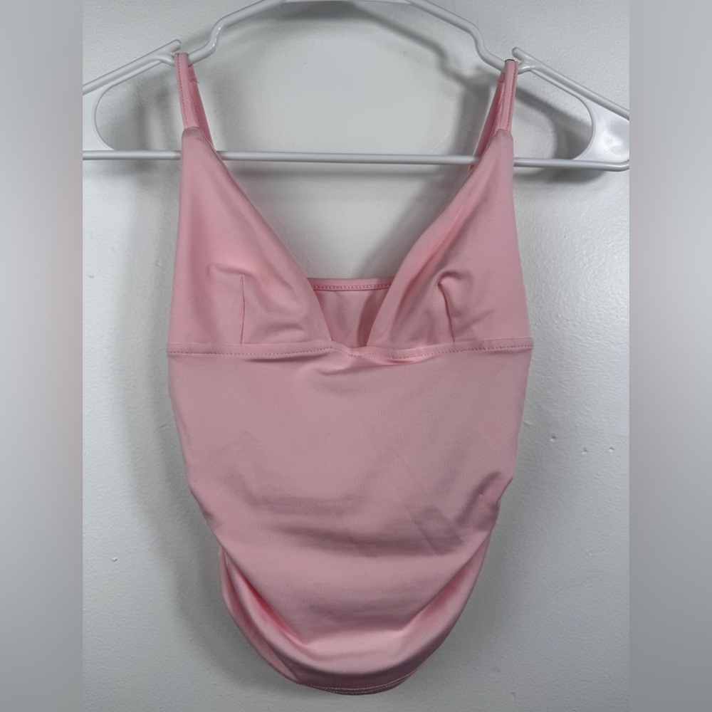 Light Pink Ruched Backless Cami